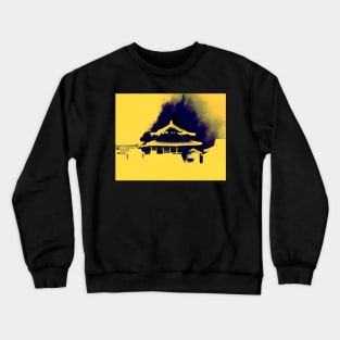 Shuri Castle Burning: A Silhouette of Tragedy Crewneck Sweatshirt